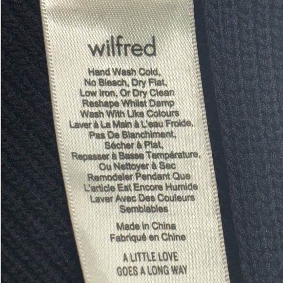 Aritzia Wilfred Cayenne Sweater Black Knit Cropped Top Small Open Back Summer - Picture 8 of 9